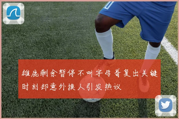 雄鹿剩余暂停不叫字母哥复出关键时刻却意外换人引发热议
